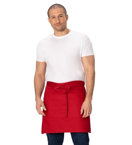 Chef Works Unisex Server Apron, Red, One Size