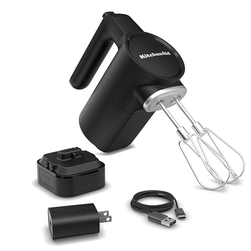 KitchenAid Go™ Cordless Hand Mixer - battery included, KHMR762, Black Matte