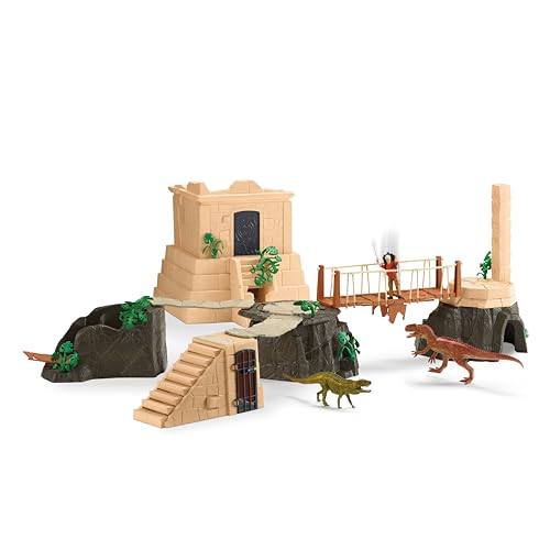 🔥 SELTEN SO GÜNSTIG (-61%) Schleich Dinosaurs 42656 | Dino Tempel-Eroberung Mega-Set | mit Flynn, 2 Dinos und einem Schatz | tolles Geschenk für Mädchen und Jungen | Spielzeug ab 5 Jahren | Dinosaurier Set aus 169 Teilen