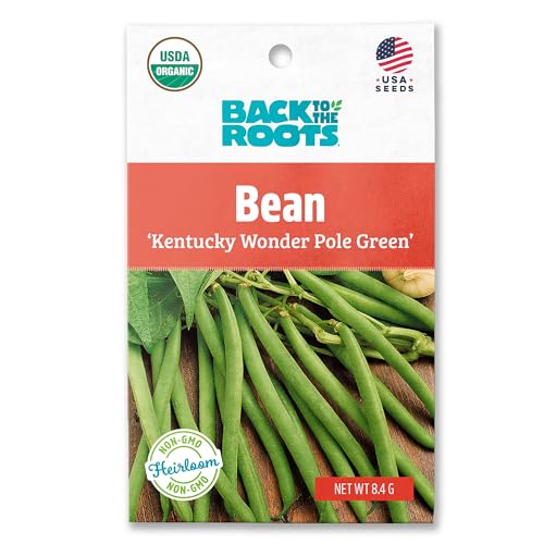 Back to the Roots 100% Organic Seed Packet - Bean 'Kentucky Wonder Pole Green' 8.4g