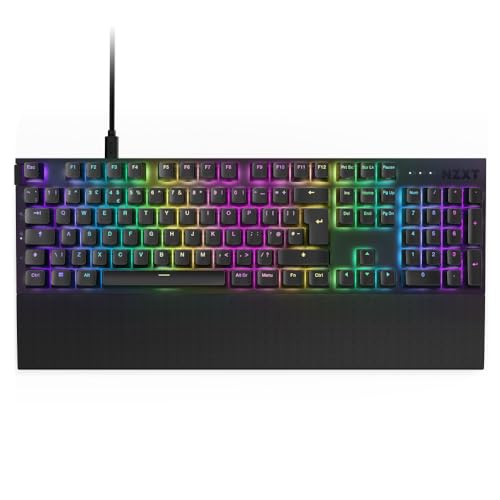 NZXT Function 2-2024 Optische Vollformat Gamingtastatur | RGB beleuchtet | 8K-Abfragerate | Lineare Opt. Switches | Einstellbare Auslösung | Hot-Swap