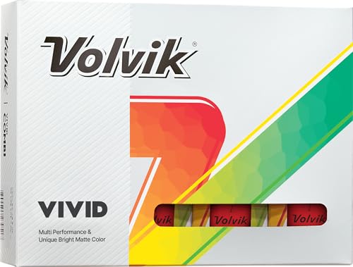 Volvik Vivid Matte Golf Balls (One Dozen) (Red)