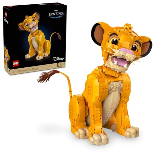 LEGO Disney Young Simba The Lion King Building Sets for Adults - Buildable Disney Figurine for Display, Ages 18+ - DIY Kits & Crafts for Fans of Movie - Collectible Disney Birthday Gift - 43247
