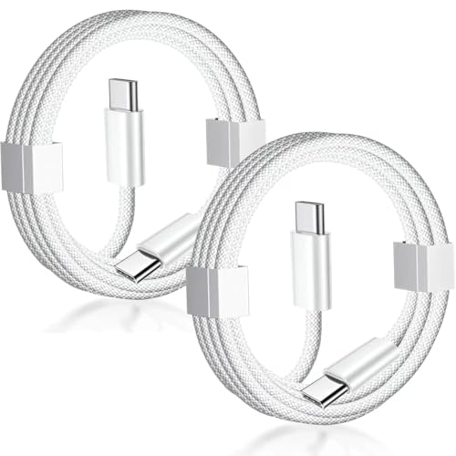 USB C to USB C Cable 3FT Certified 2Pack 60W usbc Woven Fast Charging Type C Charger Cord Compatible with iPhone 17/16 Pro Max Plus Samsung S23 Note 20 iPad Pro Air Mini MacBook Air