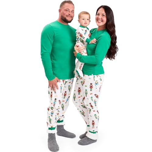 HonestBaby Family Matching Holiday Pajamas Organic Cotton for Men, Women, Kids, Toddlers, Baby Boys, Girls, Unisex Pets, Nutcracker, 6 Years