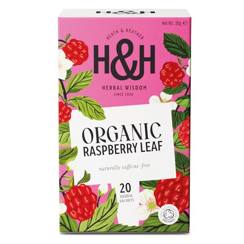 Heath & Heather - Organic Raspberry Leaf Tea • Gentle Leaf Infusion for Wellness & Balance • Caffeine-Free • Vegan • Herbal Feminine Support • 20 Tea Bags