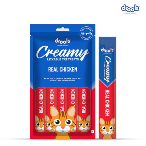 All Life Stages Creamy Lickable Cat Treat (75g x 5 Pouches) Total 375g | Real Chicken Flavour | Easy to Hand Feed | Support Your Cat's Overall Health 
