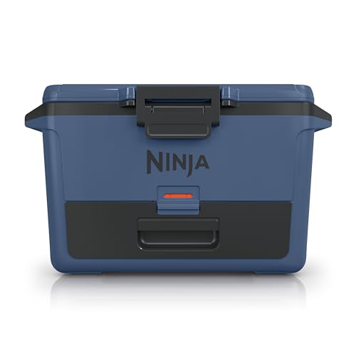 Ninja FB151BL FrostVault 50qt Hard Cooler with Dry Zone, Integrated Fridge-Temp Dry Storage Drawer, Premium Heavy-Duty Insulated Cooler, Keeps Ice for Days, Lakeshore Blue