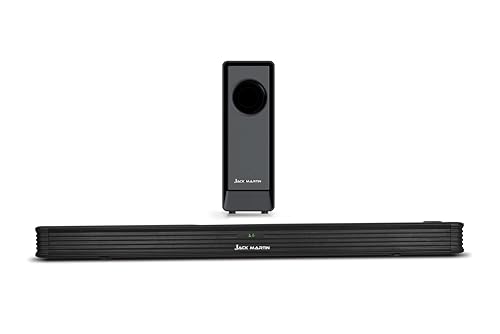 JACK MARTIN HarmoniBar X-777 5.1 Channel Soundbar with Wireless Woofer - 140W RMS, Bluetooth, Multiple Connectivity Options - Black