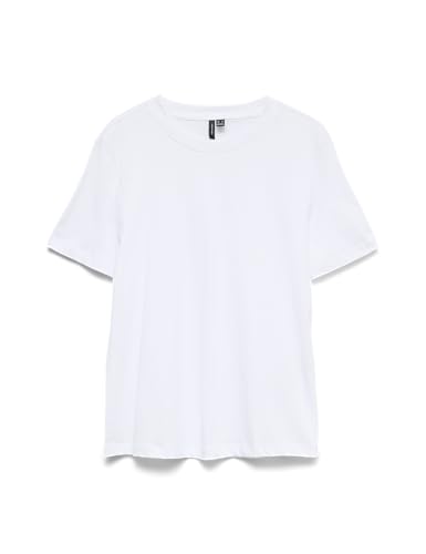 (-30%) VERO MODA Damen VMPAULINA SS GA JRS NOOS T-Shirt, Bright White, M