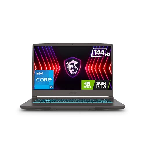 MSI Thin 15, Intel 13th Gen. Core i5-13420H, 40CM FHD 144Hz Gaming Laptop(16GB/512GB NVMe SSD/Windows 11 Home/NVIDIA GeForce RTX 3050,GDDR6 4GB/Cosmos
