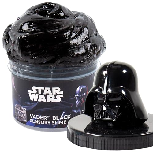 STAR WARS Vader Black Slime, 8 oz Galaxy Slime, Pre-Made Darth Vader Slime, Party Favors for Kids, Perfect for Goodie Bags, Desk Toys, Star Wars Merch, Star Wars Toys, Gifts for 6 Year Old Boys