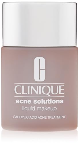 Clinique Anti-Blemish Solutions Liquid Foundation Makeup With Salicylic Acid For Dry Combination To Oily Skin Types | Medium Coverage, Natural Matte Finish