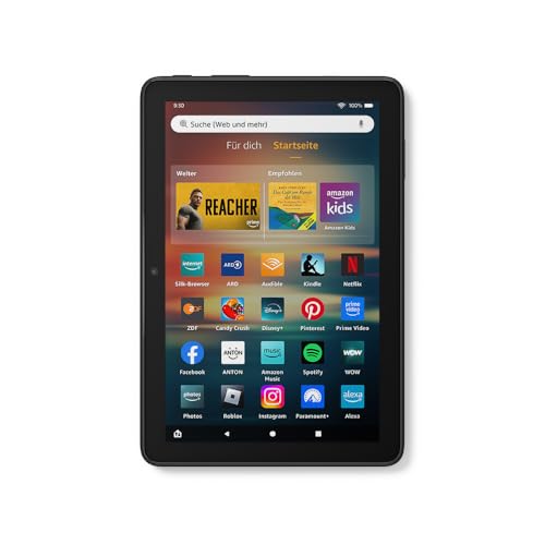 ⚡ BLITZDEAL (-57%) Zertifiziert und generalüberholt Amazon Fire HD 8-Tablet, 8-Zoll-HD-Bildschirm, 3 GB RAM, 32 GB Speicher, für Unterhaltung unterwegs, schwarz (2024) – mit Werbung