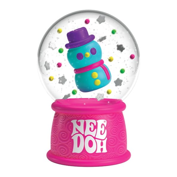Schylling NeeDoh Squishmas Squish N' Snow Globes - Christmas Squeeze Toy - Assorted Colors - Ages 3 to Adult (Pack of 1)