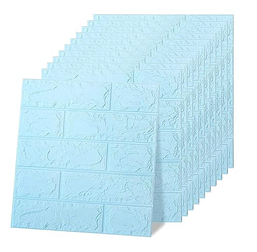 3D PE Foam Self Adhesive Brick Design Wall Stickers/DIY Wallpaper for Home Hotel Living Room Bedroom Cafe Décor DIY Wall Paper (Thickness 8MM, 70 x 77