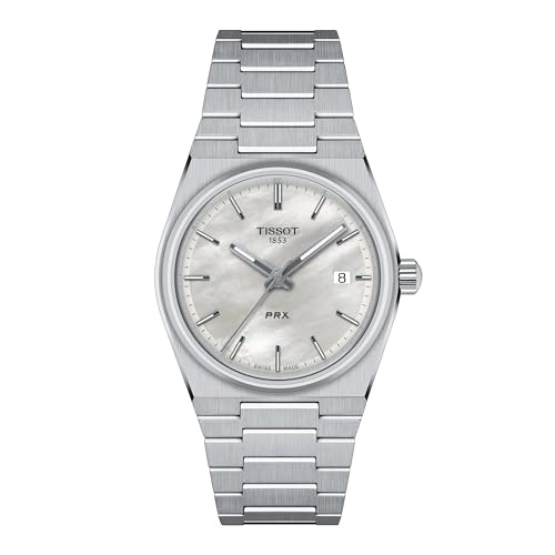 Tissot Unisex PRX 35mm Quartz Watches, Grey, Stainless Steel, 11 (T1372101111100)