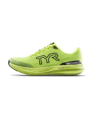 TYR Unisex SR-1 Tempo Running Athletic Shoes Sneaker, Attak Yellow, 9.5 US Men