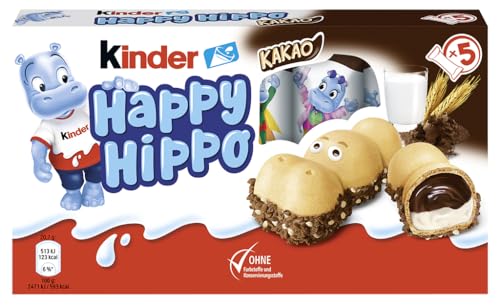 (-16%) kinder Happy Hippo Kakao - 1 Packung mit je 5 Einzelriegeln à 20,7g