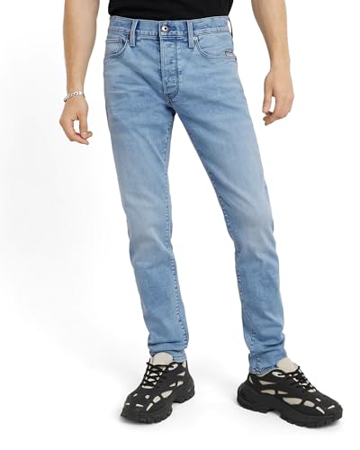 (-46%) G-STAR Herren 3301 Slim Jeans Jeans, Blau (Lt Aged D25742-8968-424), 33W / 34L