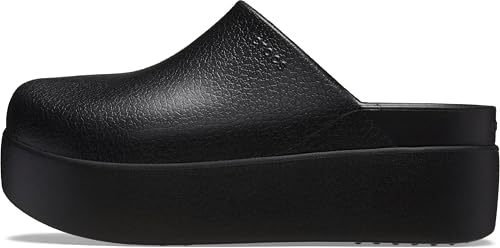 Crocs, Womens, Dylan Platform Clog, Mule Platform Shoes, Black, 10, M