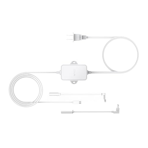 Wyze Outdoor Power Adapter, Works with Wyze Cam v3/v3 Pro/v4, Cam OG, Pan v3 and Battery Cam Pro(L-Shaped Micro-USB Adapter Included)