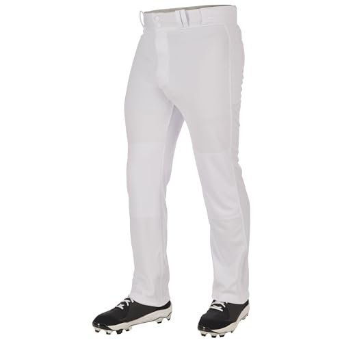 CHAMPRO Boys' Standard Triple Crown 2.0 Open Bottom Baseball Pants, White