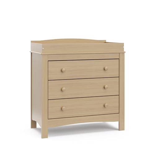 Graco Noah 3 Drawer Changing Table Dresser (Driftwood) – GREENGUARD Gold Certified, Includes Interlocking Drawer System