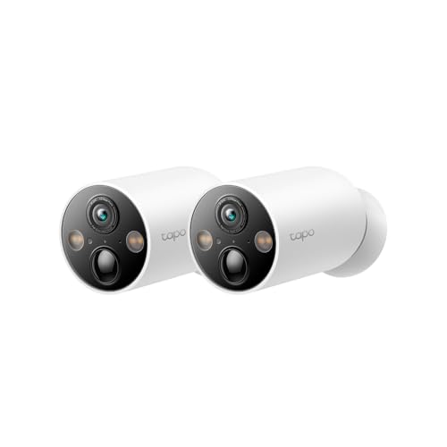 (-37%) Tapo C425 Außenkamera Akku, 2-Pack | Überwachungskamera aussen mit Magnetische Basis, 2K Auflösung, WLAN, 10000-mAh-Akku, 150° FOV, Kein Hub erforderlich, Unterstützt Solarpanel, Alexa-kompatible