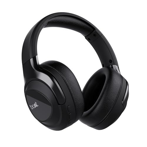 boAt Nirvana Eutopia Bluetooth Headphones with Head Tracking Function, Spatial Audio,20 HRS Playtime, ENx Tech, ASAP Charge, Hearables App(Android &