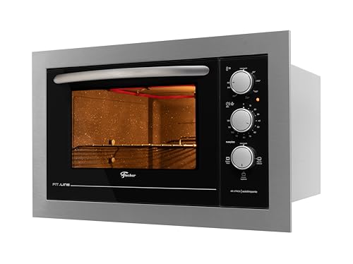 Forno elétrico de embutir Fischer Infinity Touch preto de 82 litros