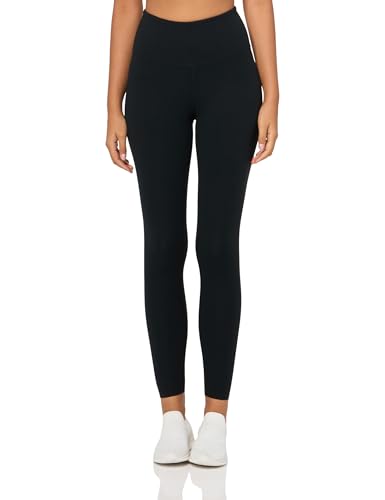 Danskin Women's Performance Nylon High Rise Ankle Legging, Black Salt, Large