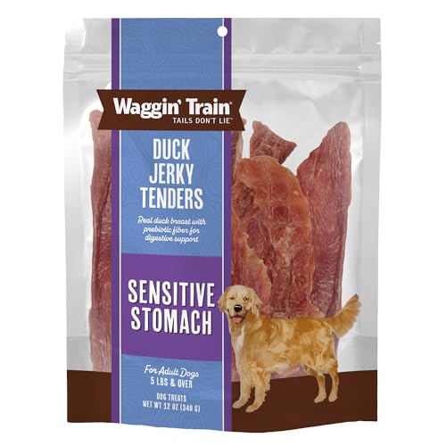 Waggin' Train Duck Jerky Tenders for Sensitive Stomach for Dogs - 12 oz Pouch - Grain Free, High Protein Dog Treat