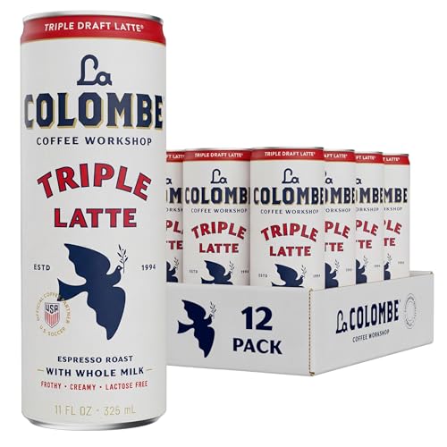 La Colombe Coffee, Triple Draft Latte, 11 fl oz Cans (Pack of 12), Coffeehouse Quality Cold Brew, Specialty Grade Coffee Beans, Ready-to-Drink On-the-Go