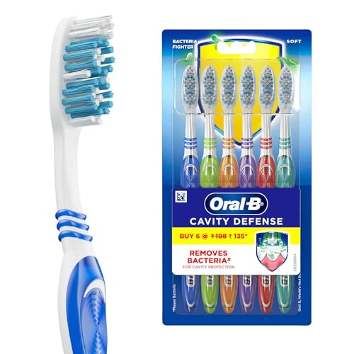 Get 41% Off Oral-B Cavity Defense Soft Manual Toothbrush - Just ₹80 for a Pack of 6!