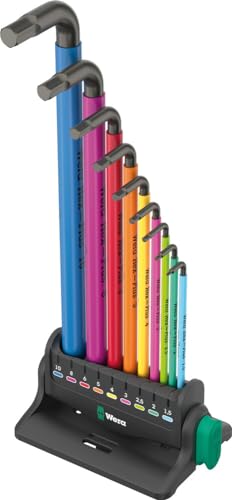 (-51%) Wera 05133165001 950/9 Hex-Plus Multicolour 3 Winkelschlüsselsatz, metrisch, BlackLaser, 12-teilig