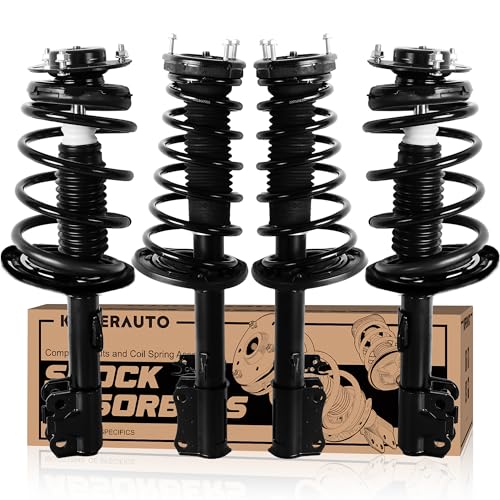 KUIPERAUTO 172307 172308 172309 172310 Front and Rear Complete Strut Assemblies Compatible for 2007-2011 Toyota Camry,2006-2011 Avalon,2007-2008 Lexus ES350 Shock Absorbers w/Coil Spring(Set of 4)