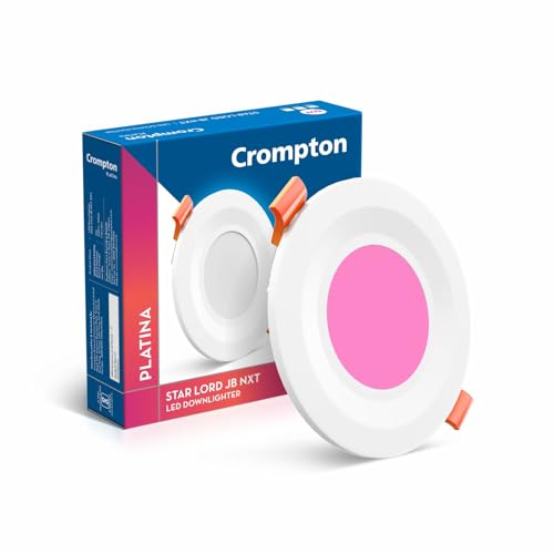 Star Lord JBNXT Junction Box Downlighter | 5W | Round | Pink | Pack of 1 | Junction Box | Cutout: 3 inch, 75 mm | For use in halls, bedroom, kitchens,