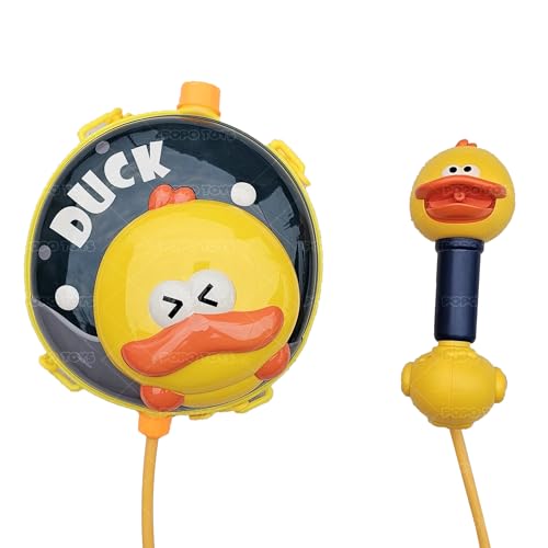 Holi Pressure Pichkari with Duck Character Bag Tank- 3 LTR, with Free Balloons, Gulal and Surprise Holi Gift | Multicolor | Duck Special Action Gun