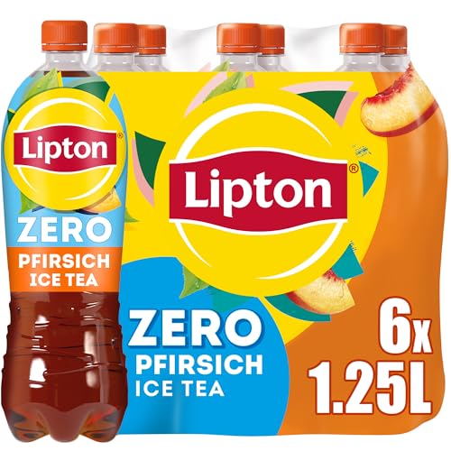 🔥 STARKER PREIS (-25%) LIPTON ICE TEA Zero Peach – Zuckerfreier Eistee mit Pfirsich Geschmack , EINWEG (6 x 1.25 l)