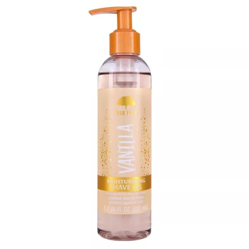 Tree Hut Vanilla Moisturizing Shave Oil, Hydrating Gel-to-Oil Formula for a Close, Smooth Shave, Made with Shea Butter, For All Skin Types, Holiday Gift & Stocking Stuffer, 7.7 fl oz