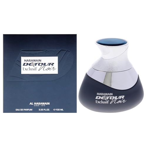 Al Haramain Detour Noir Exclusif Eau de Parfum Spray for Unisex, 3.4 Ounce