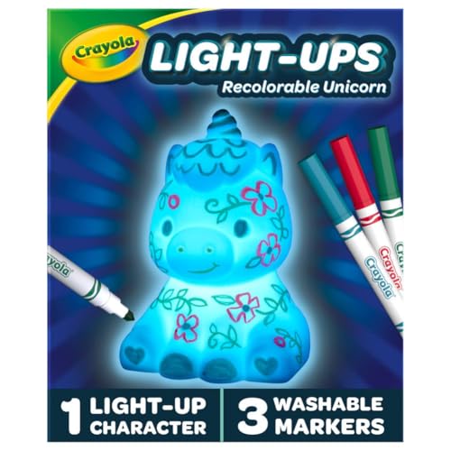 Crayola Light Ups - Unicorn, Reusable Holiday Craft, Glow In The Dark, Unicorn Gift for Kids, Decoration Craft, Toys & Gifts for Kids