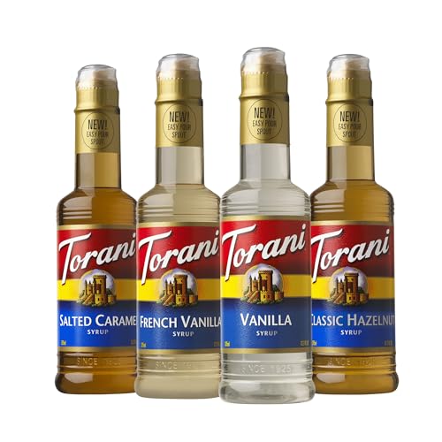 Torani Flavored Drink Syrup Cafe Variety Pack Vanilla Salted Caramel
