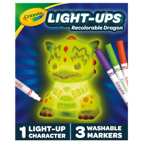 Crayola Light Ups Dragon, Reusable Holiday Craft, Light Up Toy, Indoor Holiday Decor, Toys for Kids, Arts & Crafts, Dragon Gift, 4+