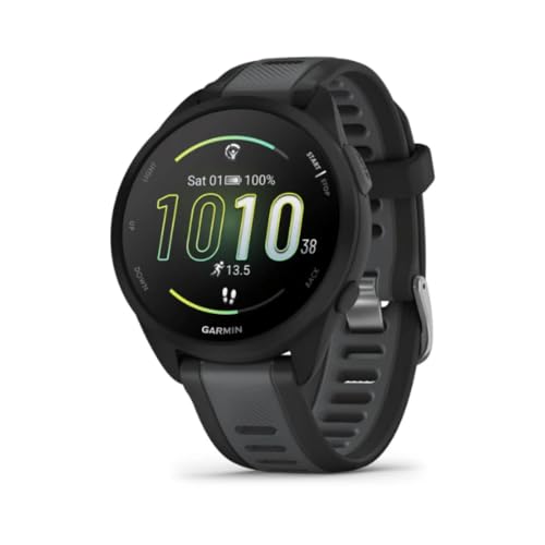 Garmin Forerunner 165 Music, Running Smartwatch, Colorful AMOLED Display, Training Metrics and Recovery Insights, Music on Your Wrist, Black