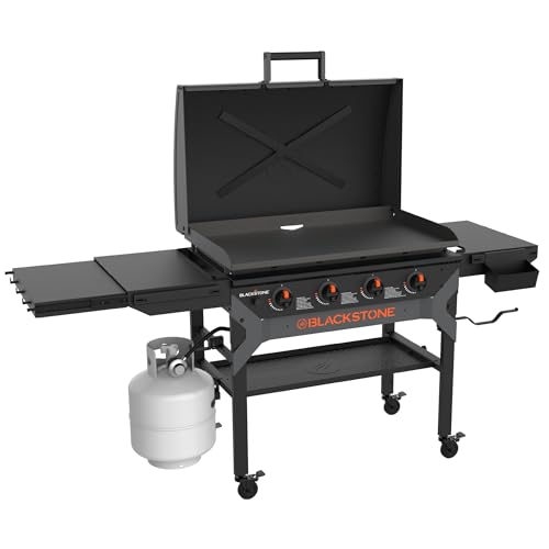 Blackstone 2310 Iron Forged 36” Omnivore Griddle with X-Braced Hood, Powder Coated Steel, BlackCuisinart Chef&#x27;s 