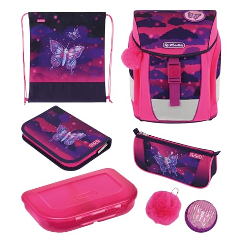 (-79%) herlitz mitwachsender Schulranzen FiloActive DIN Plus Magic fluoreszierendes Neonpink 1.Klasse Junge Mädchen Kinder 19 L