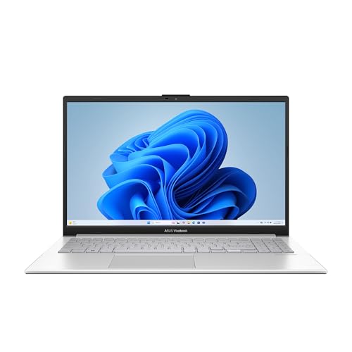 ASUS Vivobook Go 15.6” Slim Laptop, AMD Ryzen 5 7520U, 8GB, 512GB, Windows 11 Home, Cool Silver, Military Grade Durability, Fast Charging, Webcam Shield, E1504FA-AS54