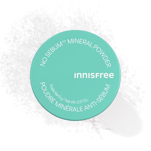 innisfree No Sebum Matte Mineral Powder, Korean Loose Setting Powder for Blurring, Shine Control, Fragrance-Free, Translucent